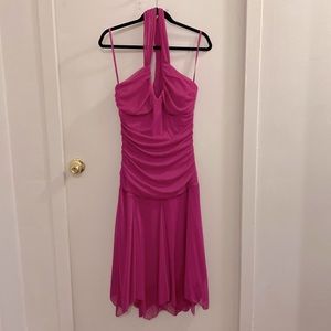Beautiful fuschia Le Chateau midi dress